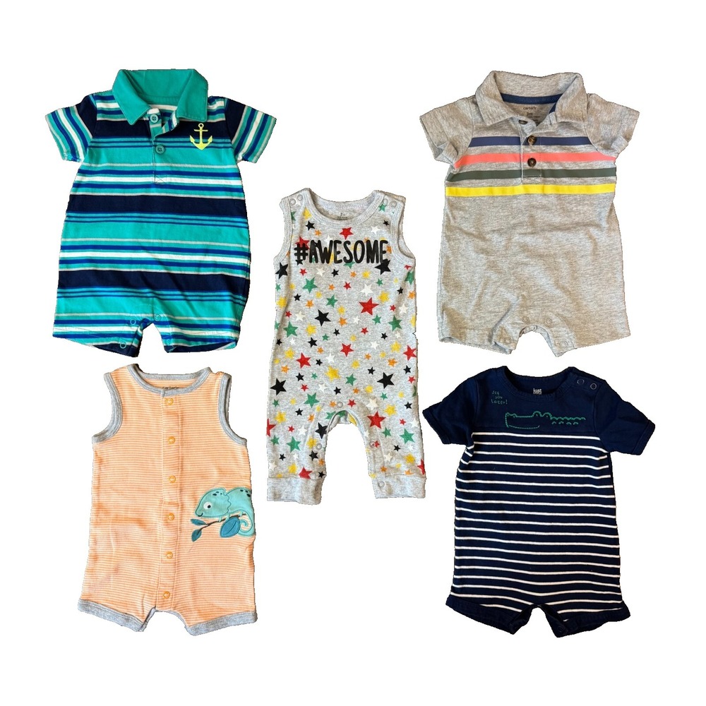 Carters Baby Boy Clothes 3 Months Summer‎ One Piece Outfits Lot Shorts Awesome